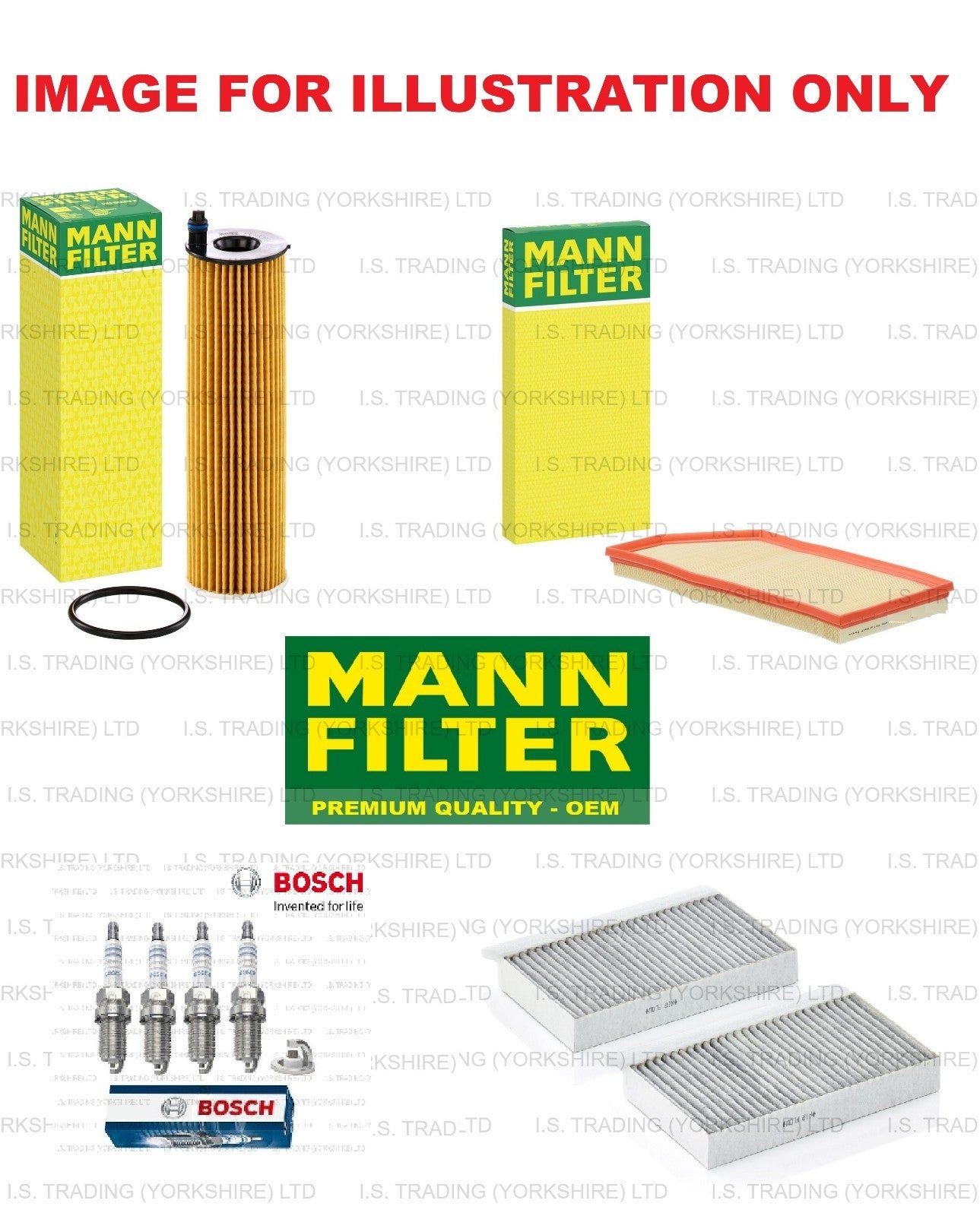 FOR FORD FIESTA 1.0 ECOBOOST 2018-2025 SERVICE KIT AIR OIL CABIN SPARK PLUG OEM